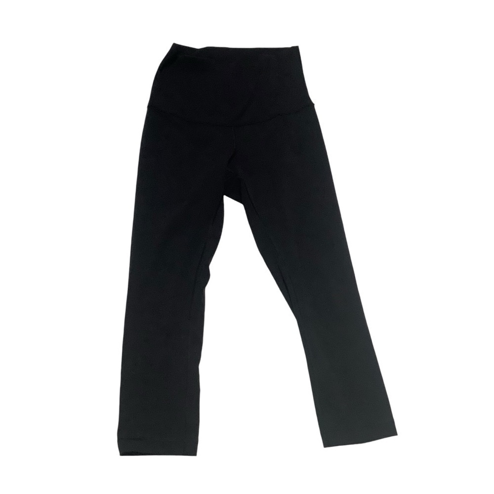 Lululemon High Rise Wunder Under Crop 21” Black Sz 6